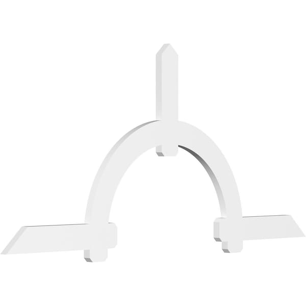 Ekena Millwork Ericson Architectural Grade PVC Gable Bracket, 108"W x 49 1/2"H x 2"D x 6"F, 11/12 Pitch GBP108X50X0206ERI00 - main